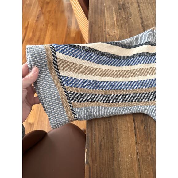 Vilagallo Open Front Cardigan Sweater Size Large (44) Stripped Knit Coverup - Picture 5 of 16